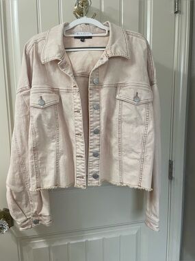 Eloquii Pale Pink Denim Jacket